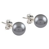 Lavender Pearl Earrings, Simulated Lavender Pearl 925 Solid Sterling Silver Stud Earrings, Lavender Color Earrings For Women