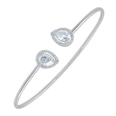 GRA CETIFIED 925 Sterling Silver White Gold Plated Moissanite Cuff Bracelet,1.65 Ct Moissanite Open Bangle Mother's Day Gifts
