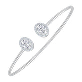 GRA CETIFIED 925 Sterling Silver White Gold Plated Moissanite Cuff Bracelet 1.66 Ct Moissanite Open Bangle Mother's Day Gifts