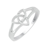 Celtic Kont Sterling Silver Ring for Women Plain Silver Handmade Ring Jewelry Gifts for Her Mom Wife Sister Best Friend