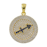 Moissanite Pendant, 1.96 Carat 925 Sterling Silver Sagittarius Zodiac Synthetic Diamond Moissanite Gold Plated Pendant Jewelry Gift For Men Women