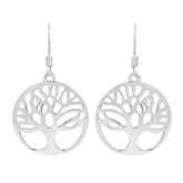 TISHAVI Tree of Life Earrings for Women Sterling Silver, Sterling Silver Dangle Earrings for Women, Plain Silver Earrings for Women