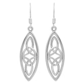 Celtic Sterling Silver Dangling Earrings for Women - 925 Silver