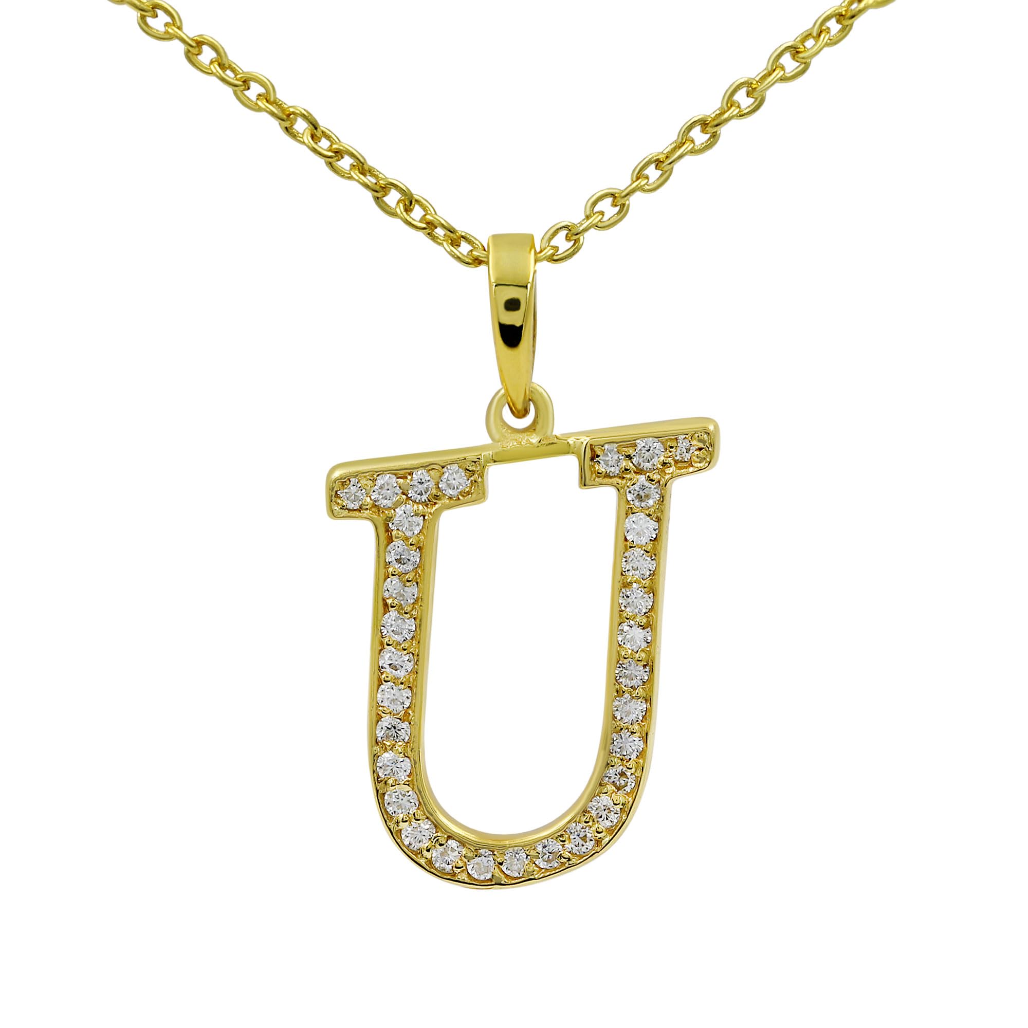 Moissanite Letter Pendant