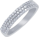 0.45 Cts White Gold Plated Moissanite Band For Women 925 Sterling Silver Half Eternity Wedding Jewelry Gifts For Her