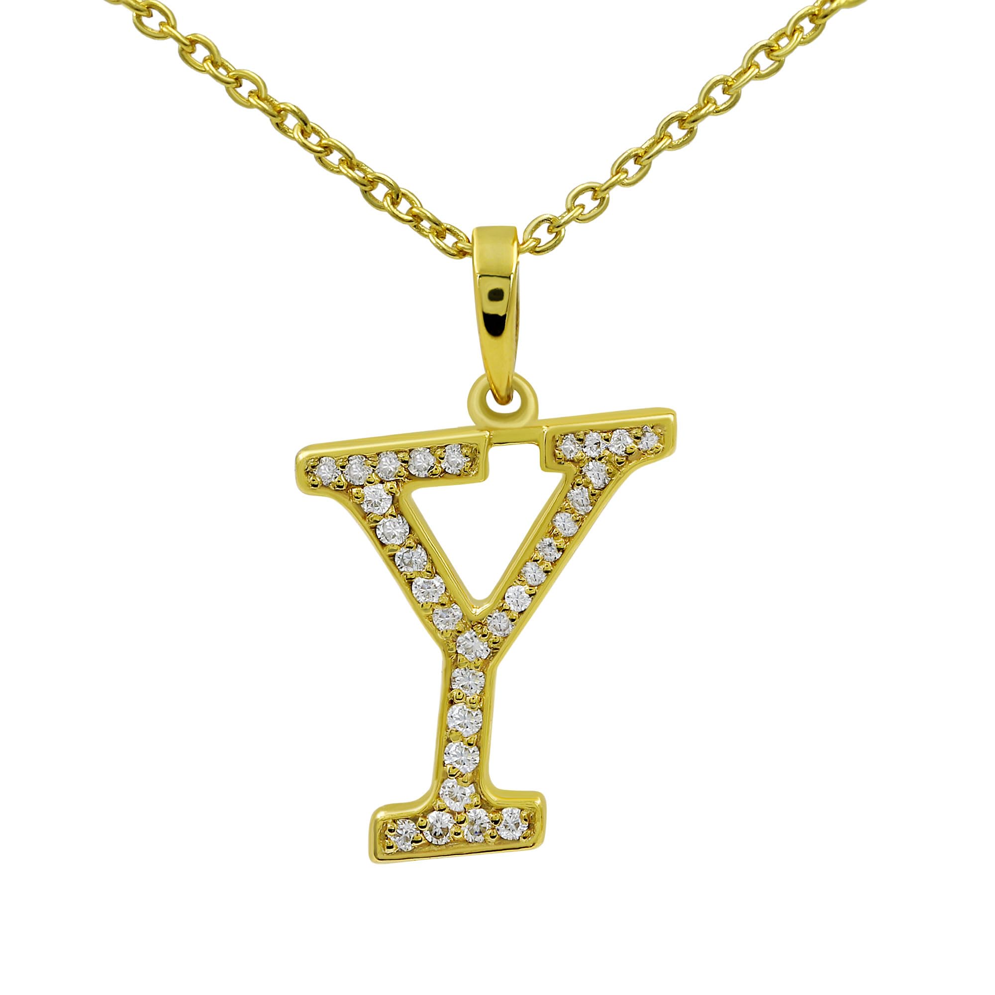 Moissanite Letter Pendant