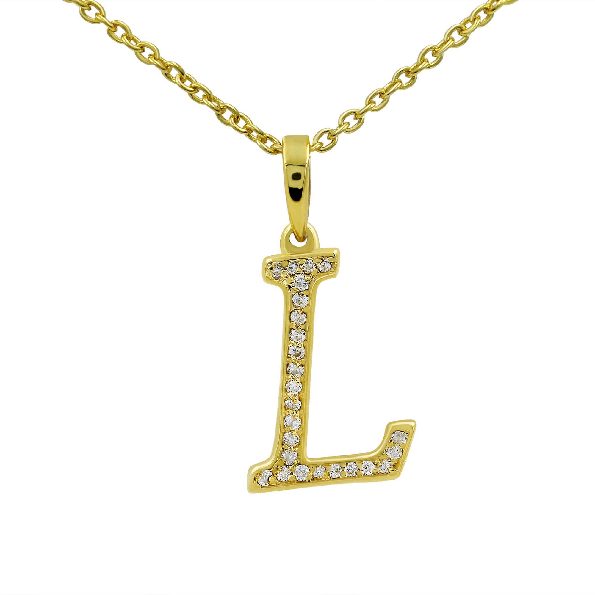 Moissanite Letter Pendant