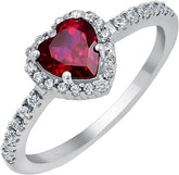 Simulated Ruby Ring For Women 925 Sterling Silver Ruby Cluster Ring, Ruby Ring For Women