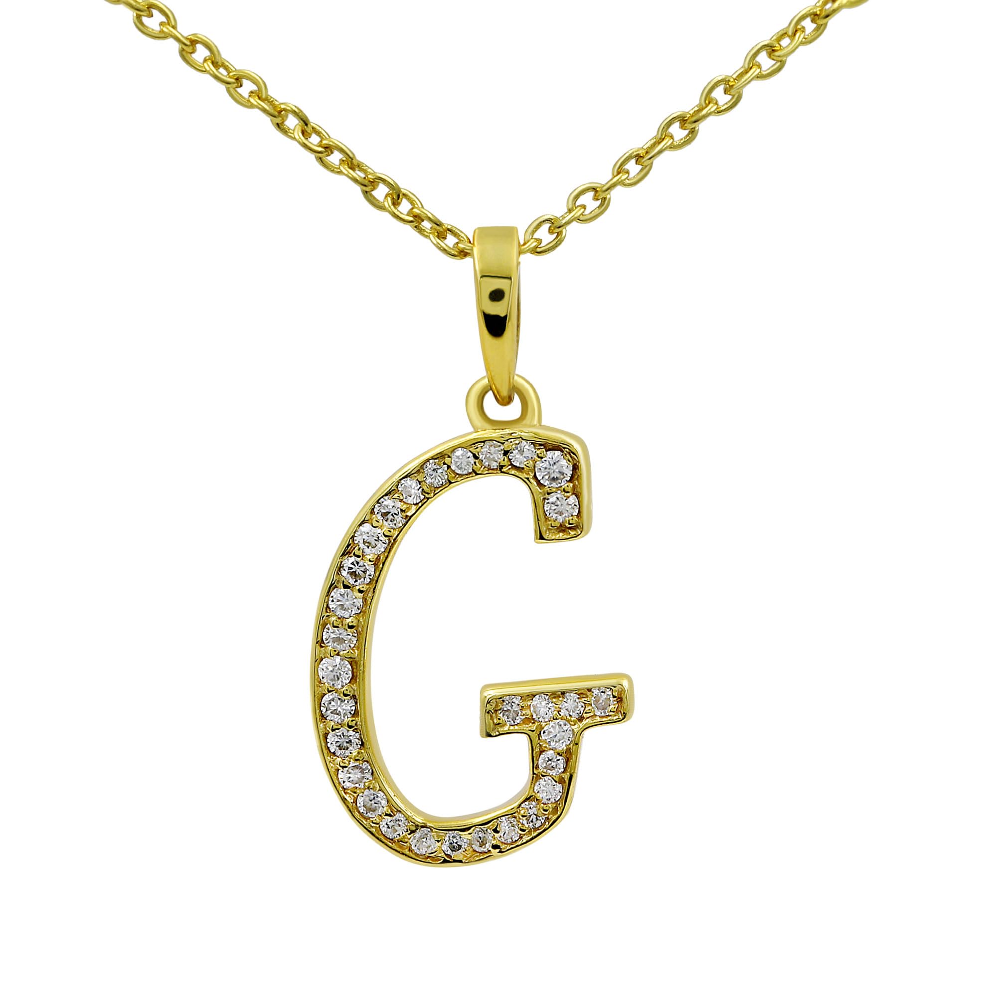 Moissanite Letter Pendant