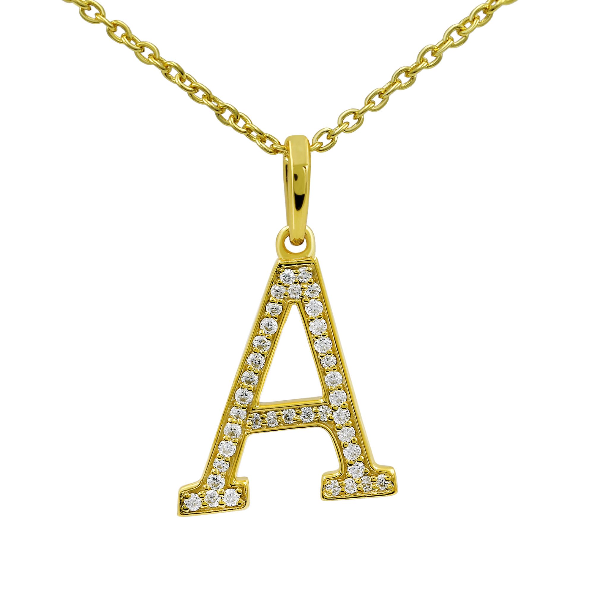 Moissanite Letter Pendant
