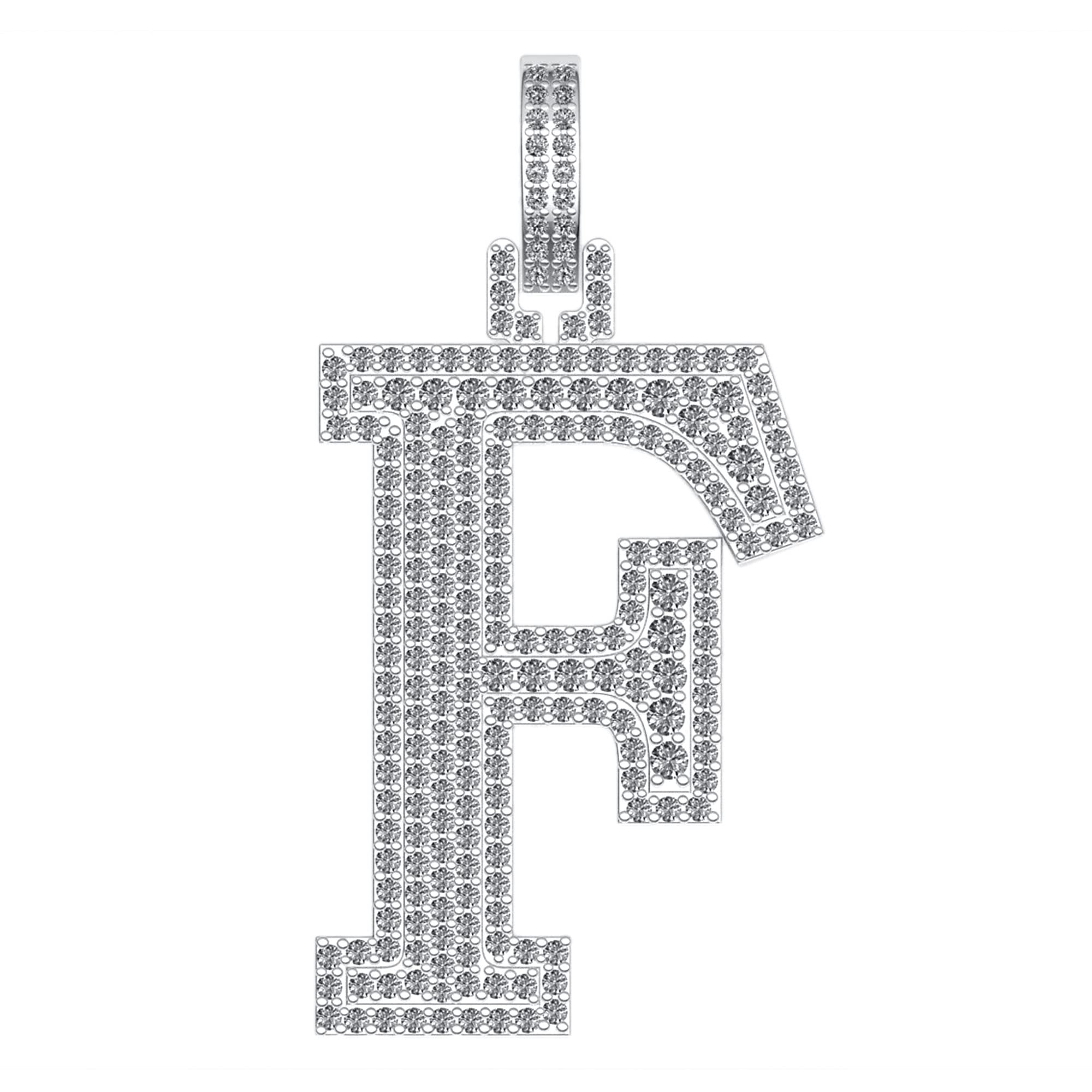 Moissanite Letter Pendant