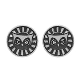 Ancient Owl Design Coin Earrings for Women, Sterling Silver Earrings for Women, 10mm Stud Earrings, Stud Earrings for Women Sterling Silver, Christmas Gifts for Women