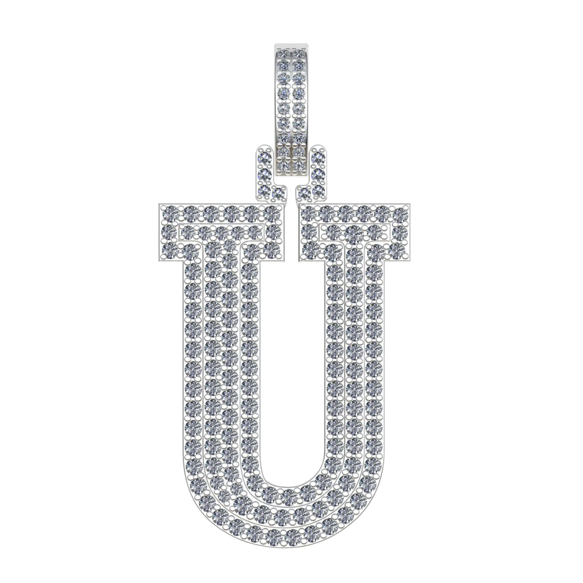 Moissanite Letter Pendant