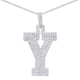 Moissanite Letter Pendant