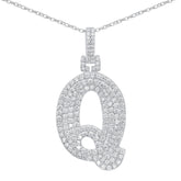 Moissanite Letter Pendant