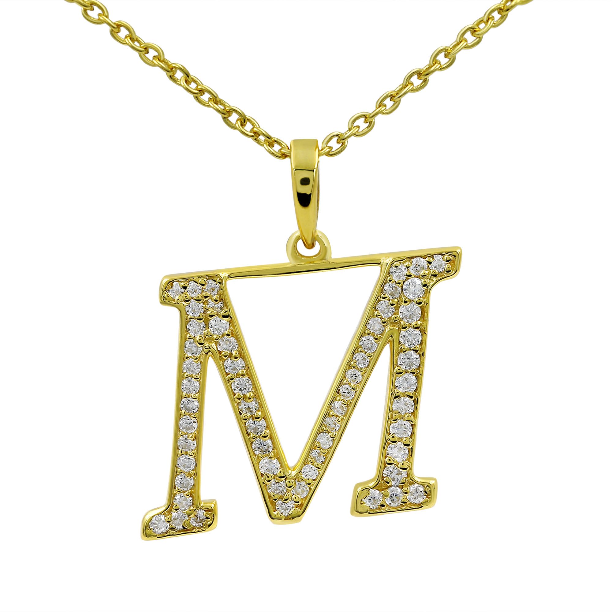 Moissanite Letter Pendant