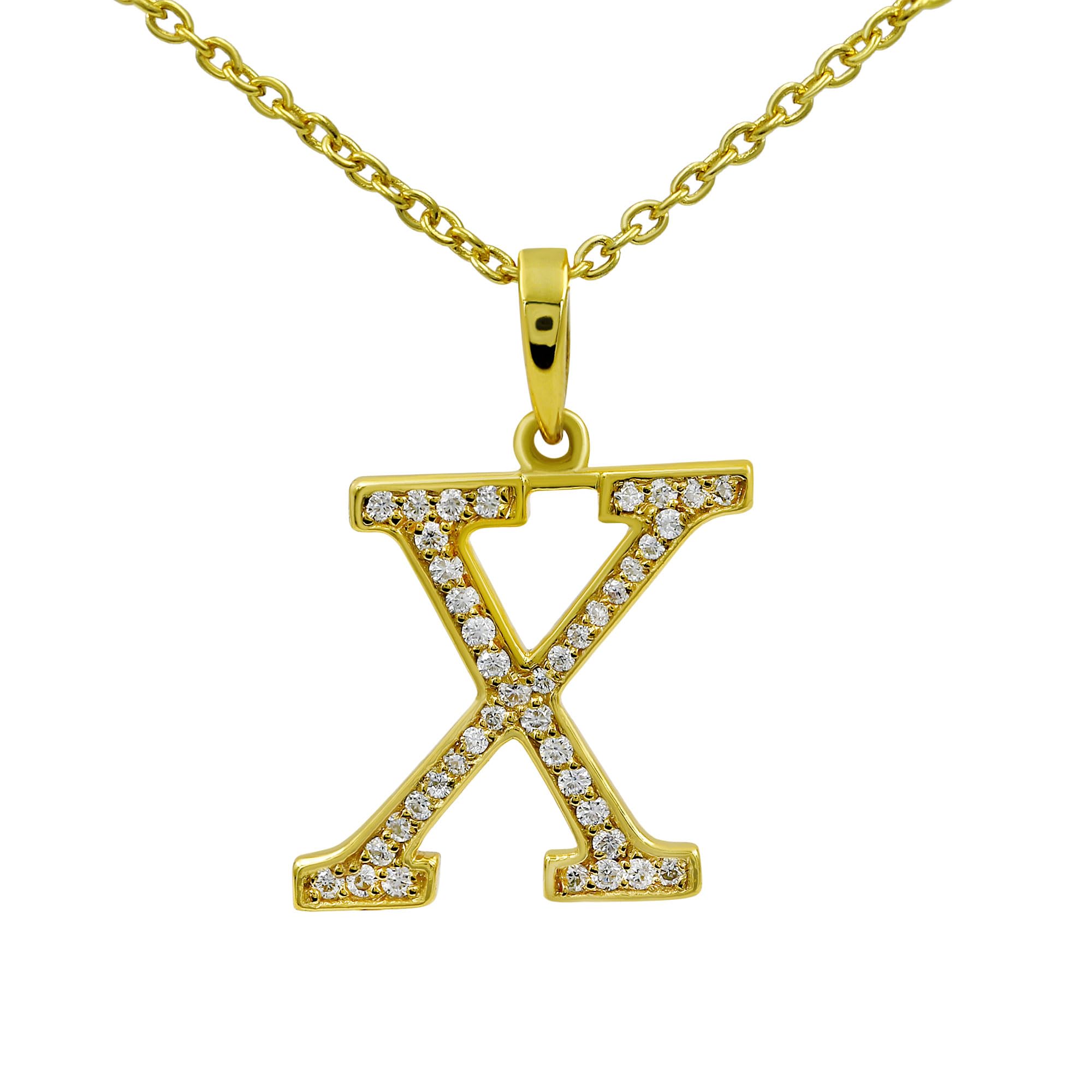 Moissanite Letter Pendant