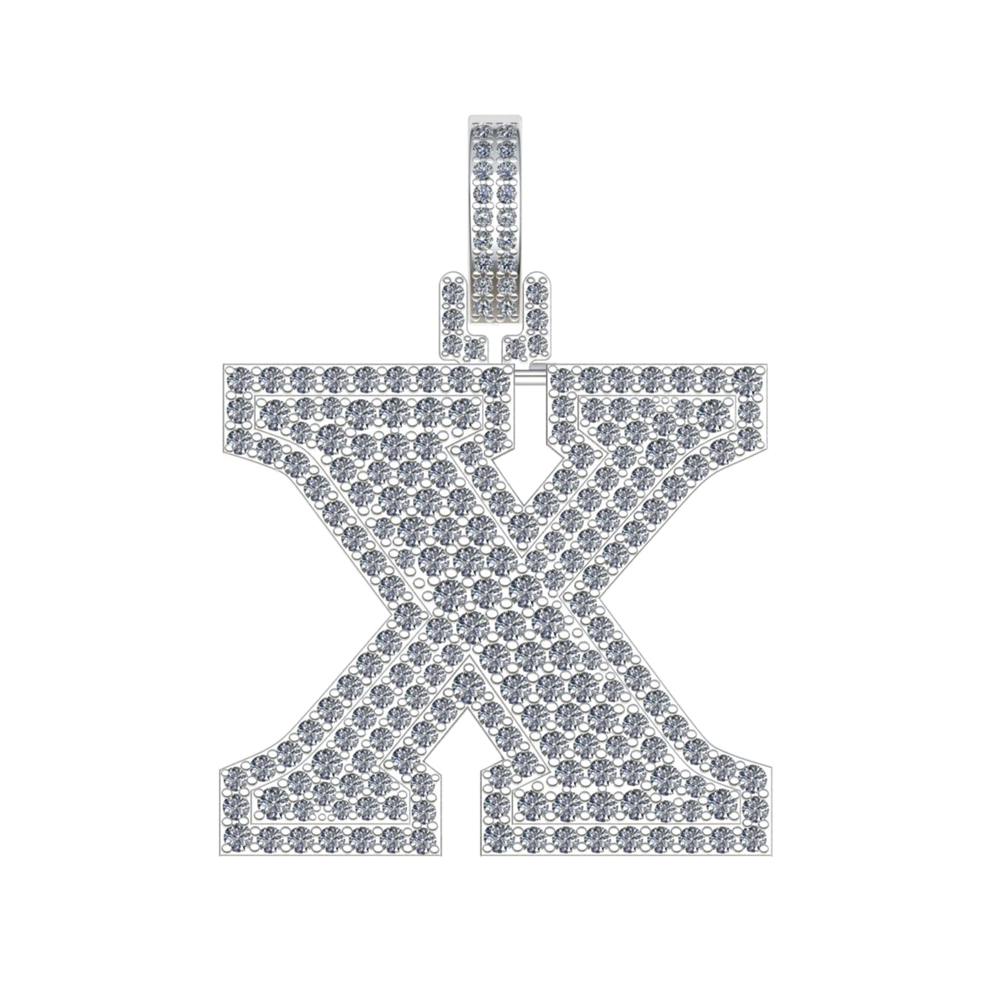 Moissanite Letter Pendant