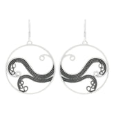 Wave Earrings for Women Silver, Sterling Silver Earrings for Women, Plain Silver Earrings for Women, Valentine Gifts for Her