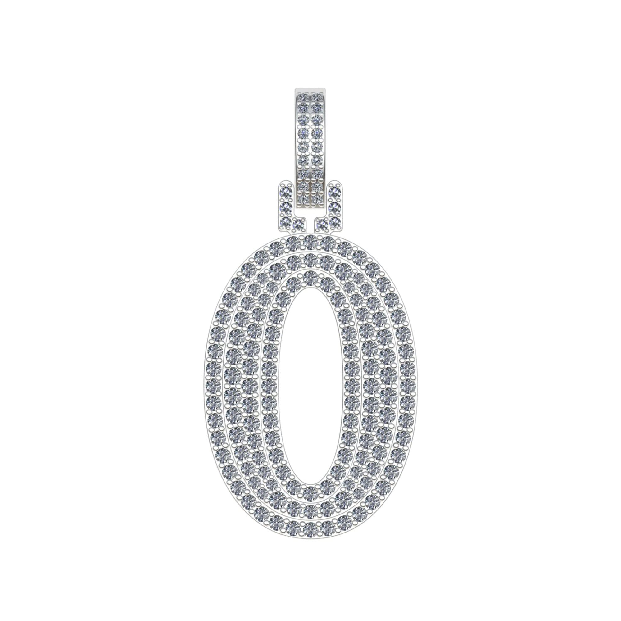 Moissanite Letter Pendant