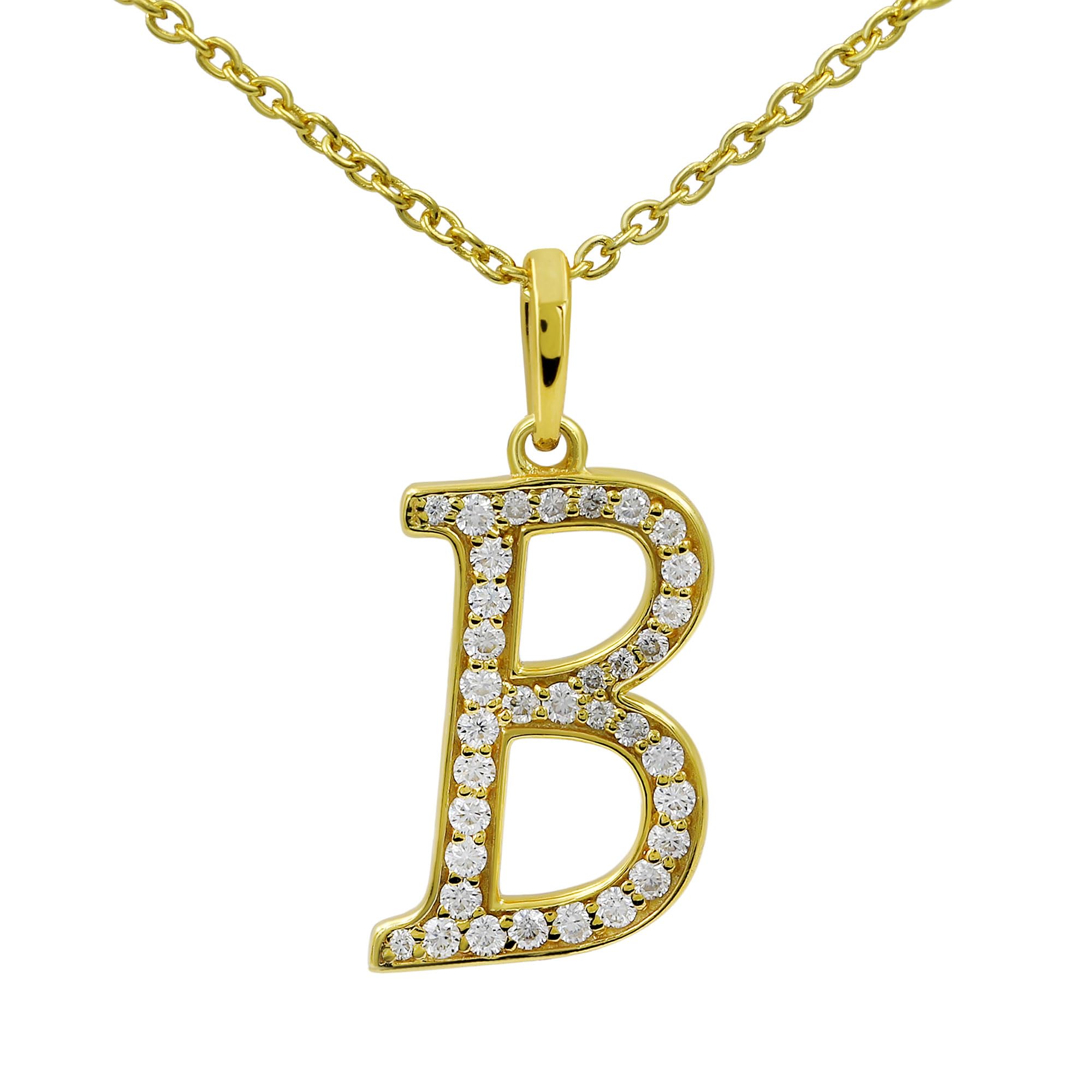 Moissanite Letter Pendant