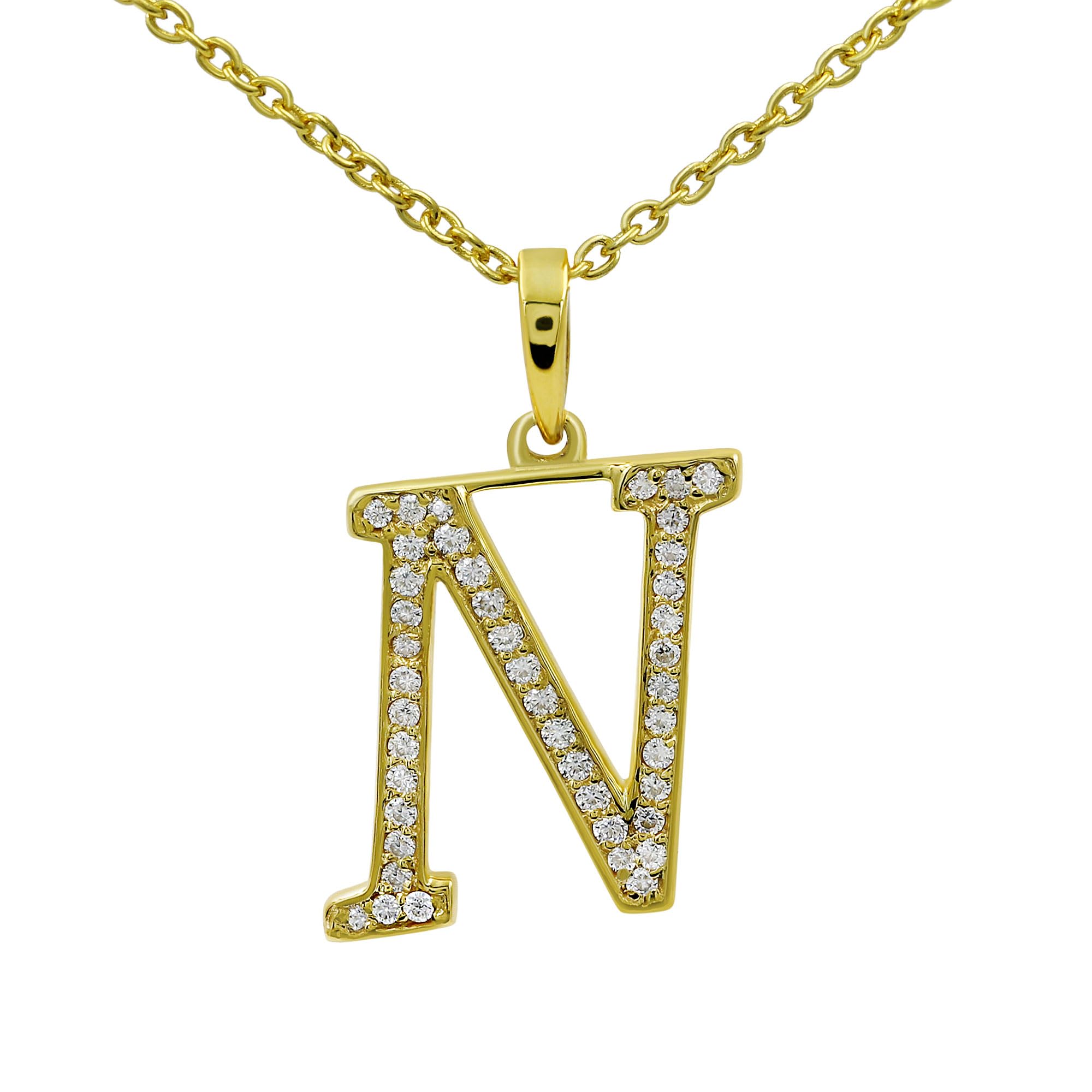 Moissanite Letter Pendant
