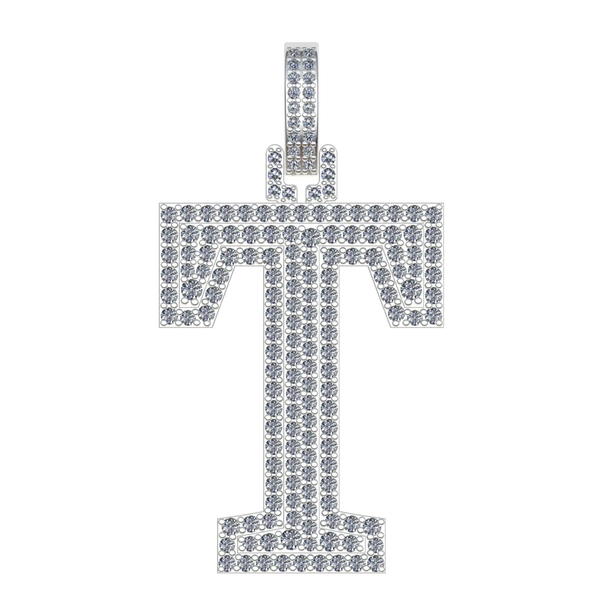 Moissanite Letter Pendant