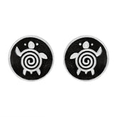 Turtle Design Coin Earrings for Women, Sterling Silver Earrings for Women, 10mm Stud Earrings, Stud Earrings for Women Sterling Silver, Christmas Gifts for Women