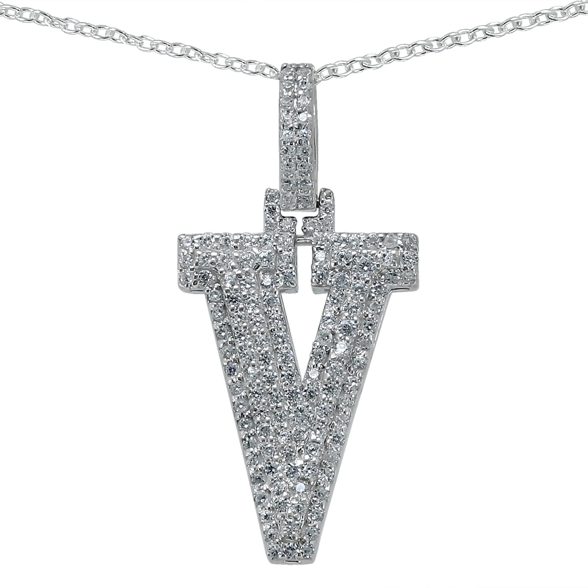 Moissanite Letter Pendant