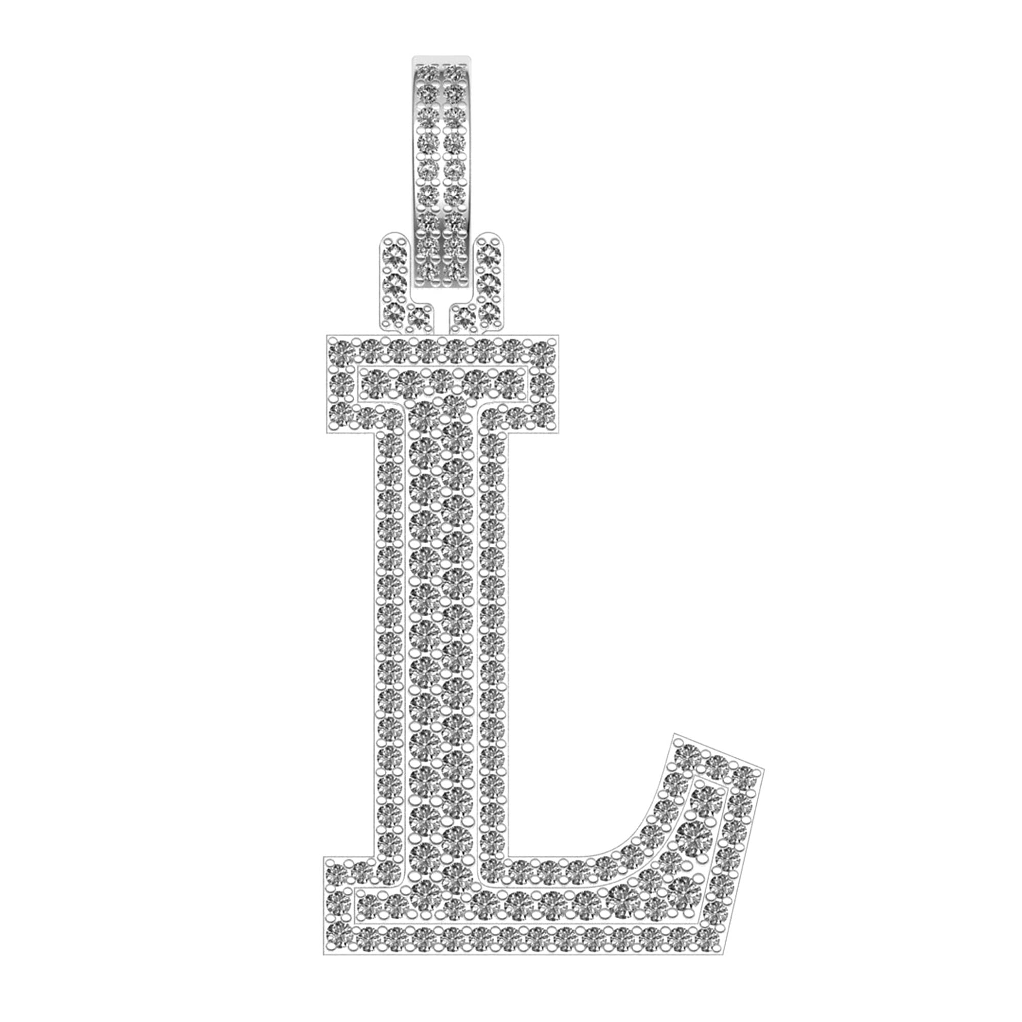 Moissanite Letter Pendant