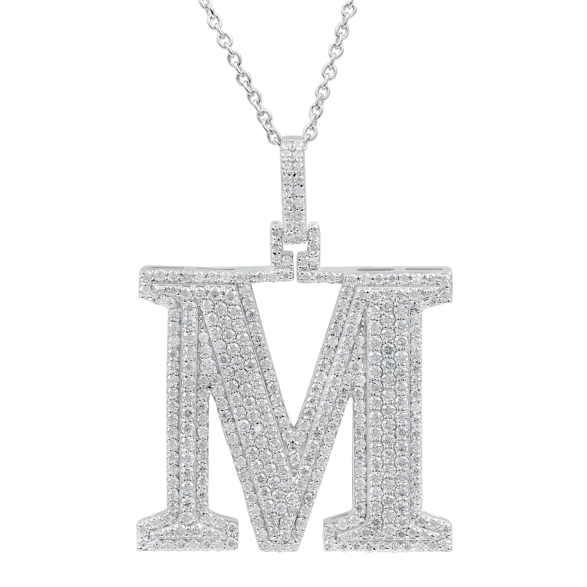 Moissanite Letter Pendant