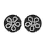 Celtic Knot Design Coin Earrings for Women, Sterling Silver Earrings for Women, 10mm Stud Earrings, Stud Earrings for Women Sterling Silver, Valentine Gifts for Her
