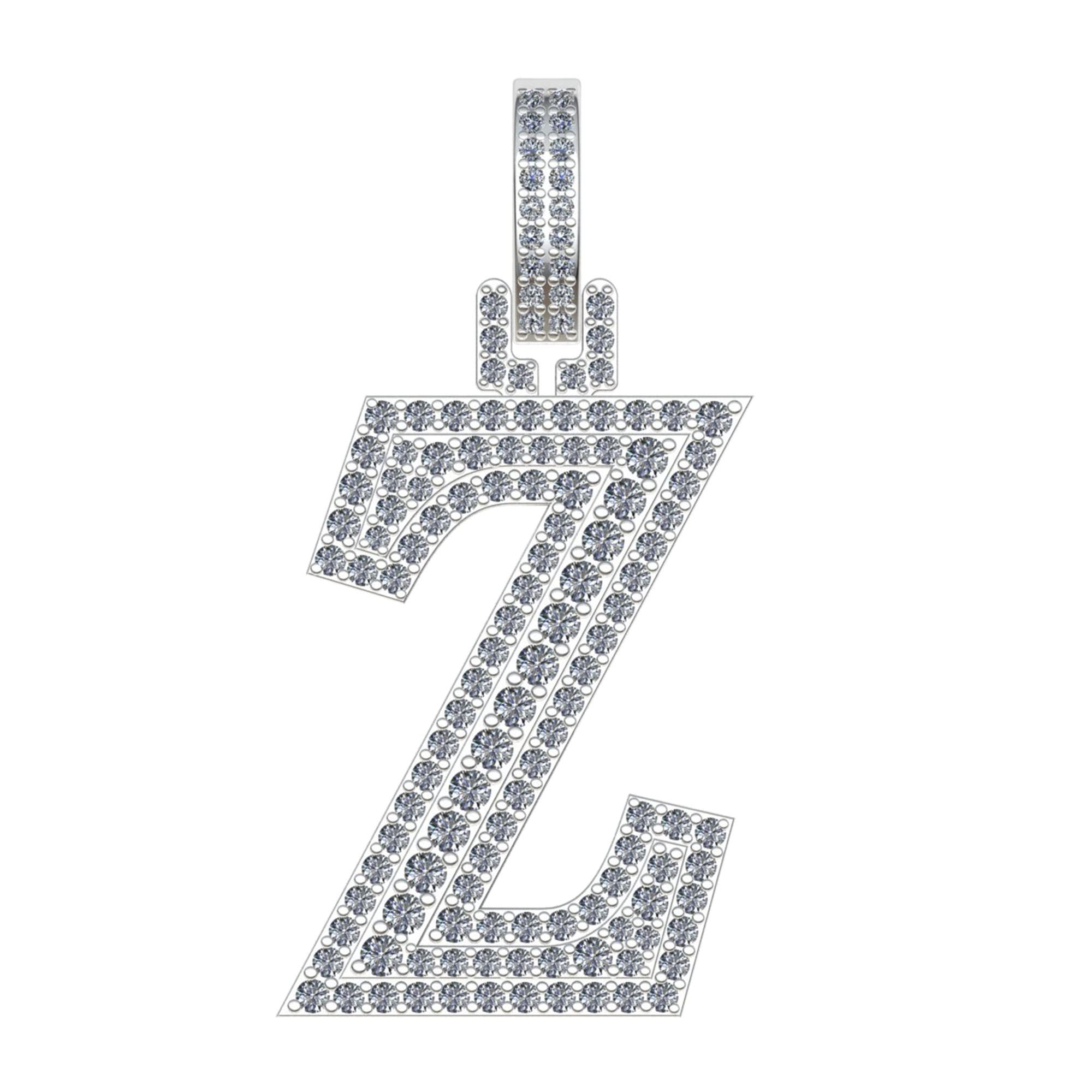 Moissanite Letter Pendant