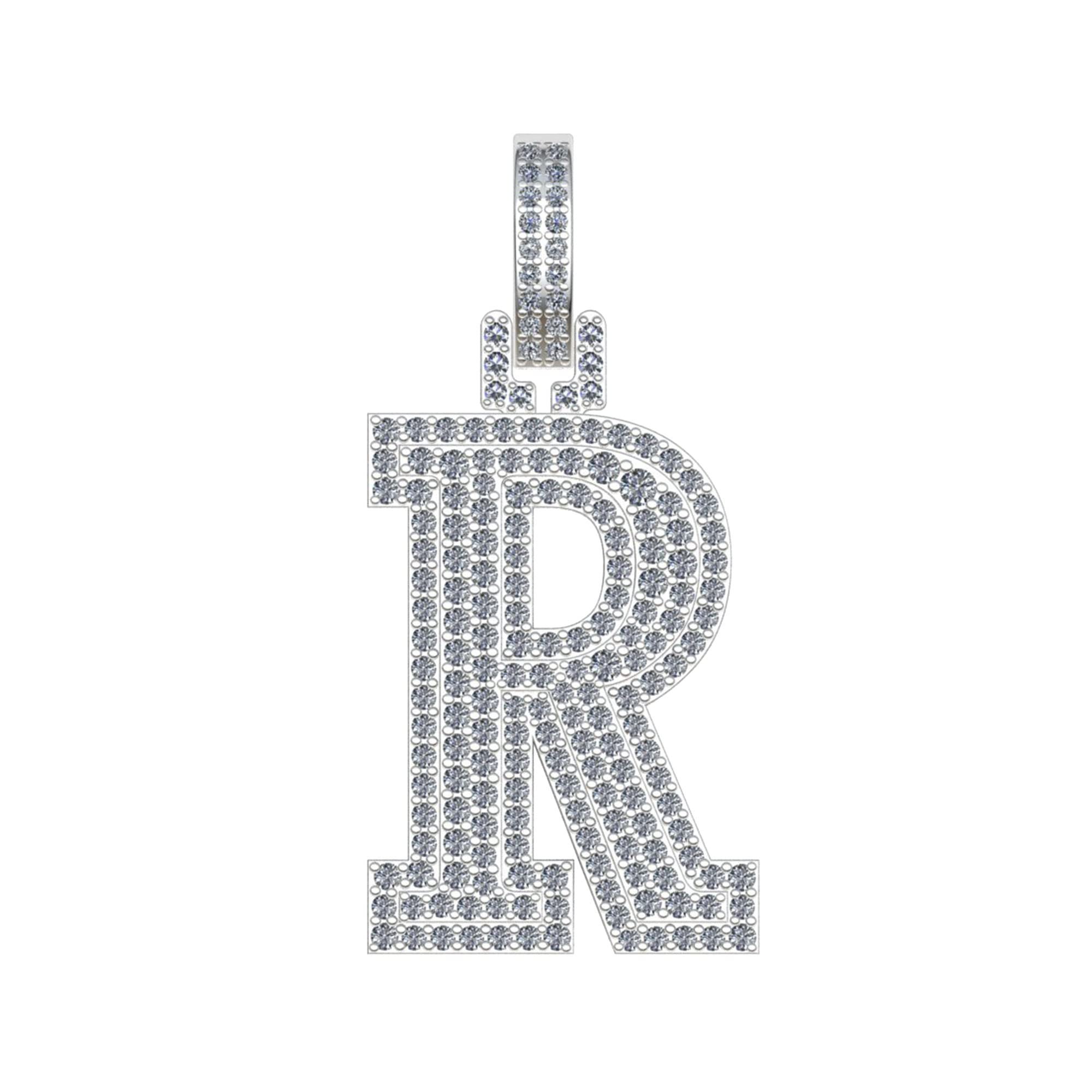 Moissanite Letter Pendant