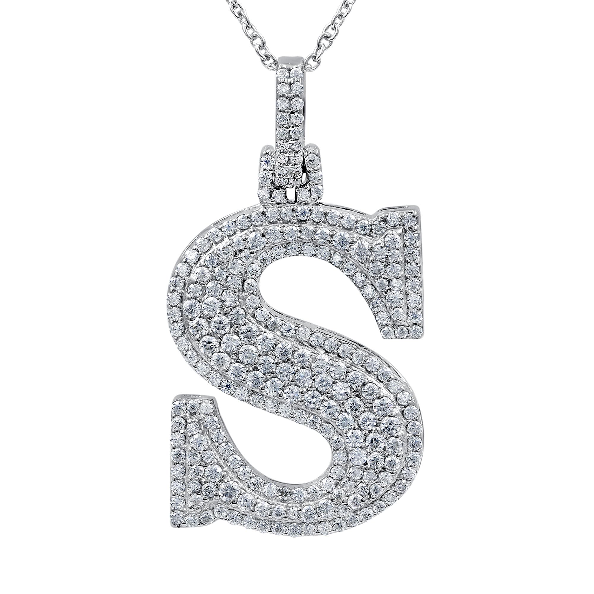 Moissanite Letter Pendant