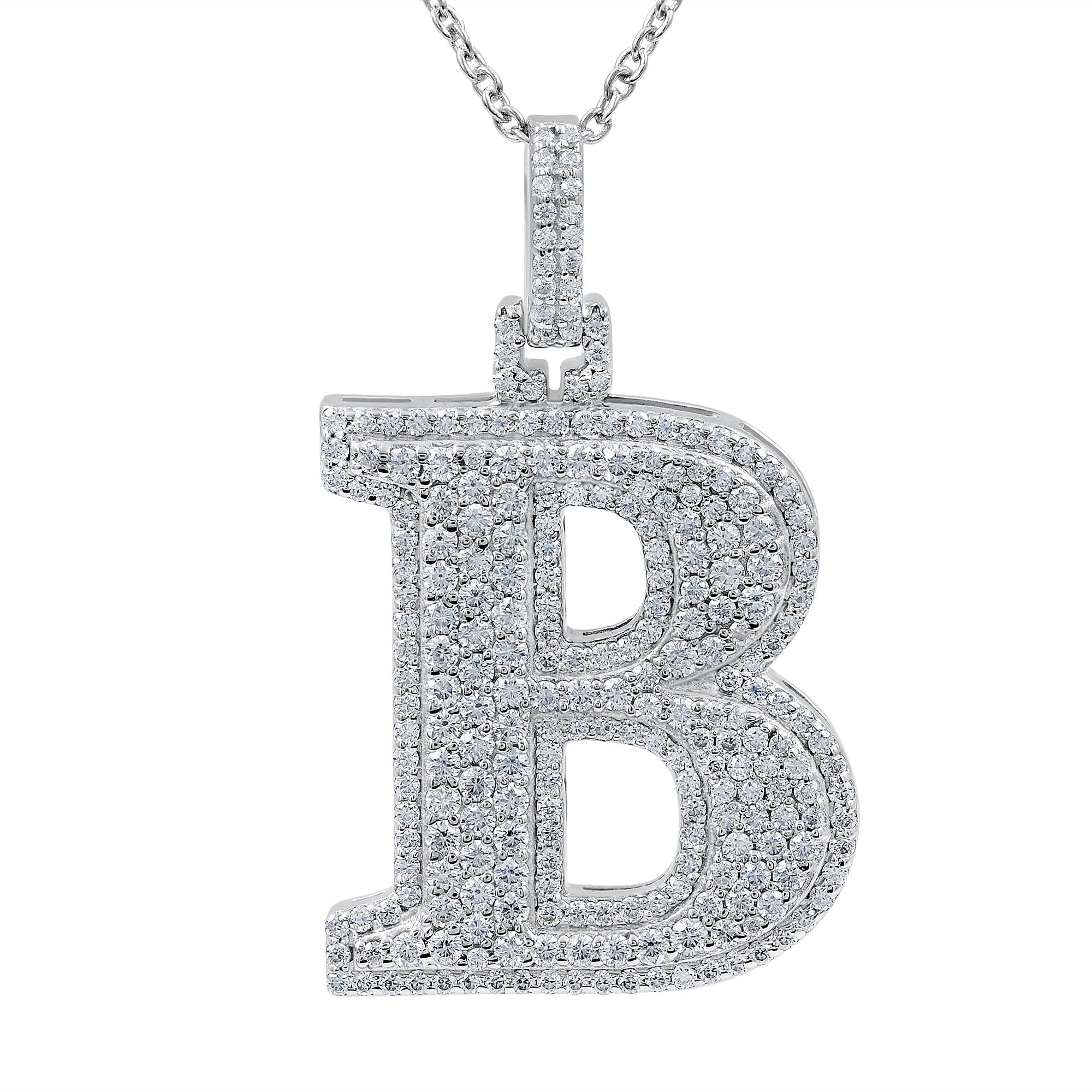 Moissanite Letter Pendant