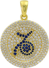 Moissanite Pendant, 1.75 Carat 925 Sterling Silver Capricorn Zodiac Synthetic Diamond Moissanite Gold Plated Pendant Jewelry Gift For Men Women