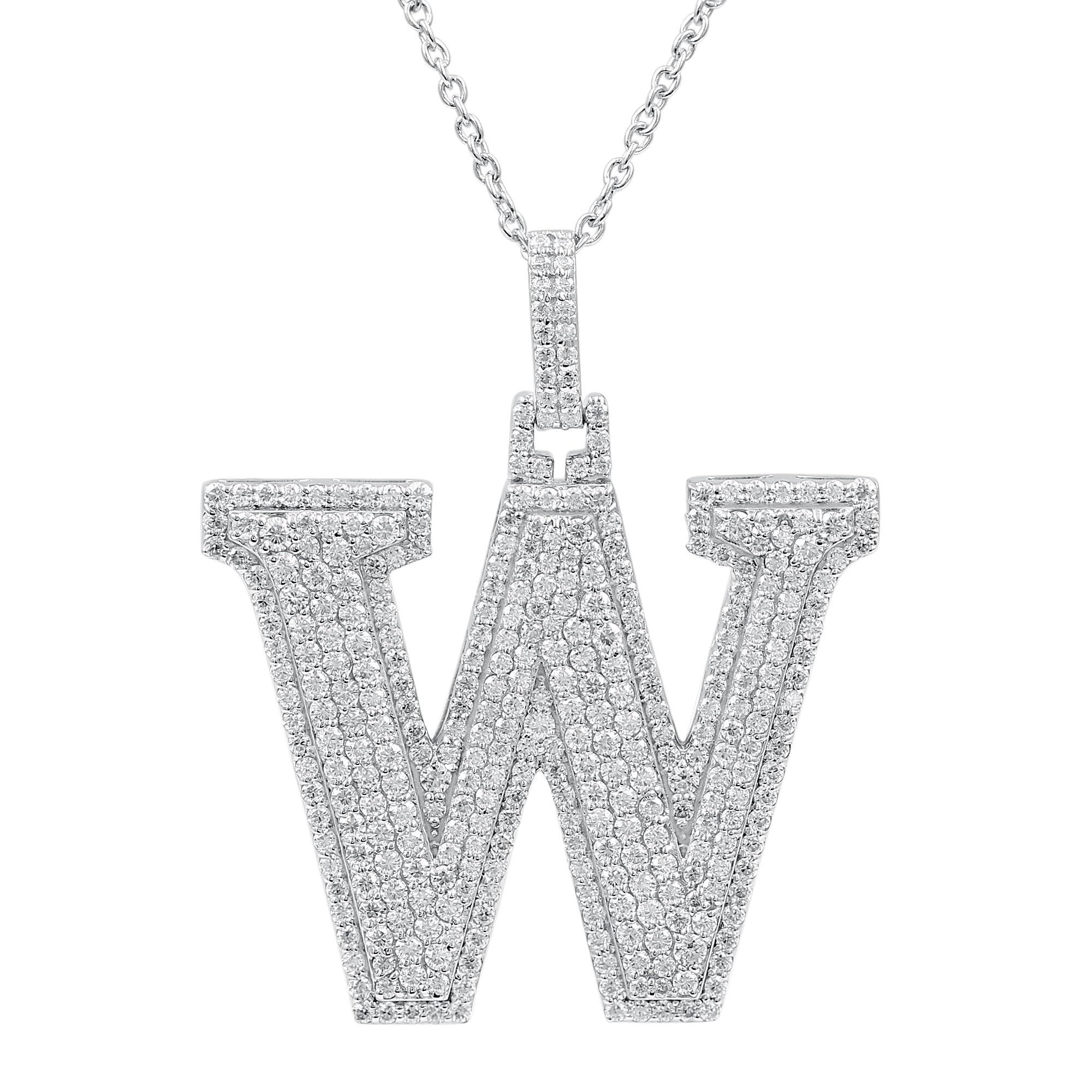 Moissanite Letter Pendant