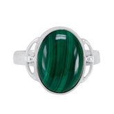 Malachite Ring, Green Oval Gemstone Ring, 925 Silver Malachite Ring, Handmade Ring, Malachite Jewelry For Women, Beautiful Ring Gift For Her