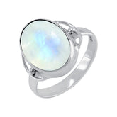 Rainbow Moonstone Ring, Solid 925 Sterling Silver Ring, Handmade Ring, Oval Gemstone Ring, Boho Birthstone Ring, Unique Ring, Gift For Her
