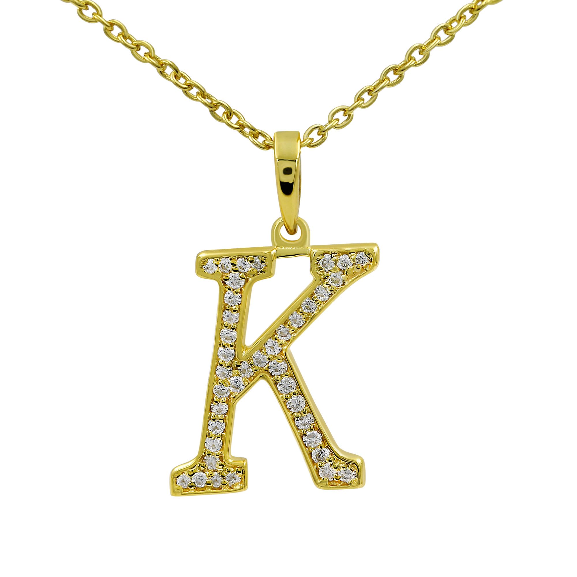 Moissanite Letter Pendant