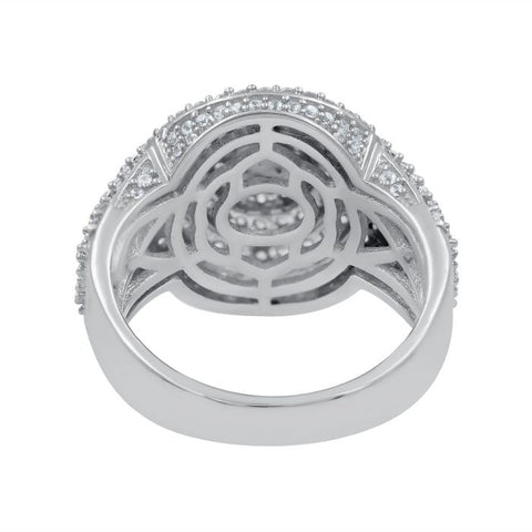 1.8 Ct Men's HUGE Iced Out Moissanite Stone Round Hip Hop Ring Solid 925 Sterling Silver