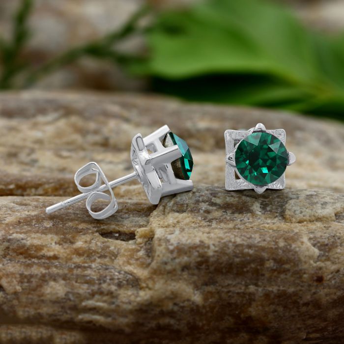 Emerald Crystal Earrings 
