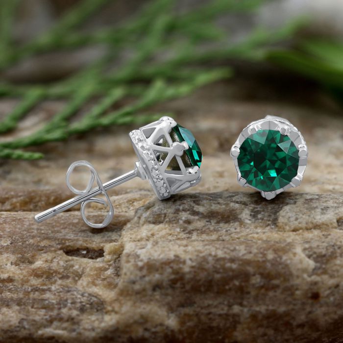Emerald Crystal Earrings 