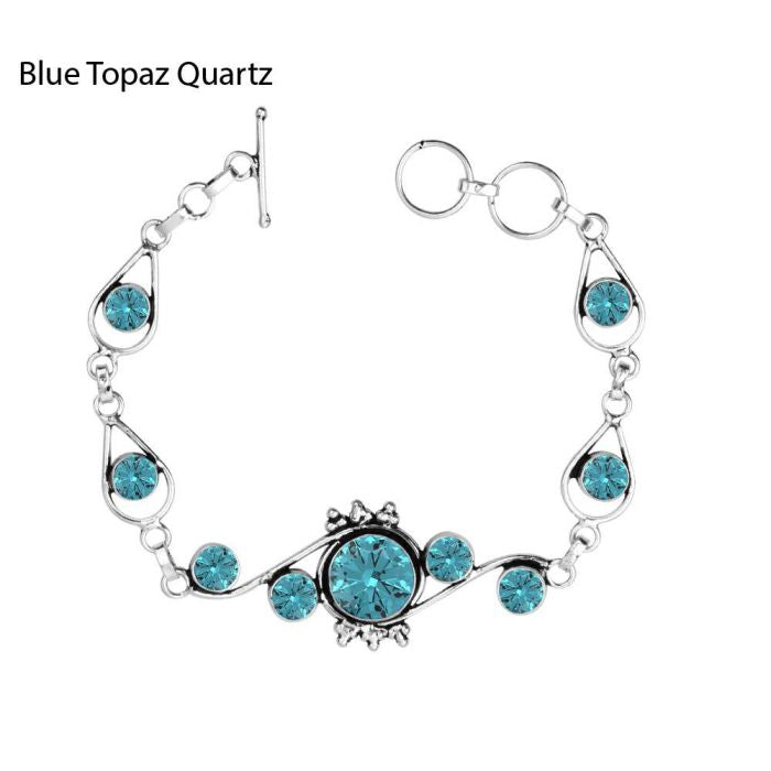 Simualted Blue Topaz Bracelet
