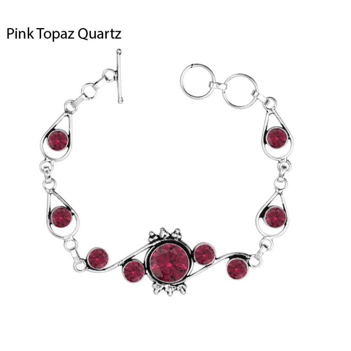 Simualted Pink Quartz Bracelet